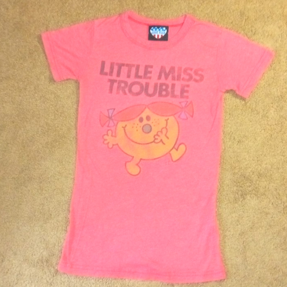 Junk food little miss trouble pink tee